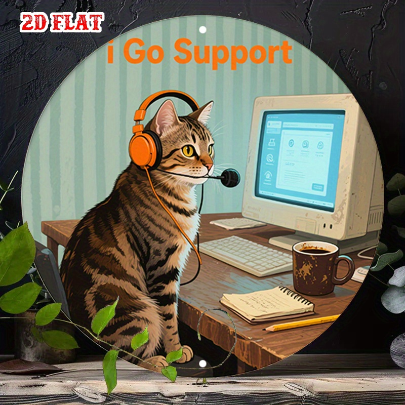 Office Of Tech - CIFBUY 2D Flat Funny Tech Support