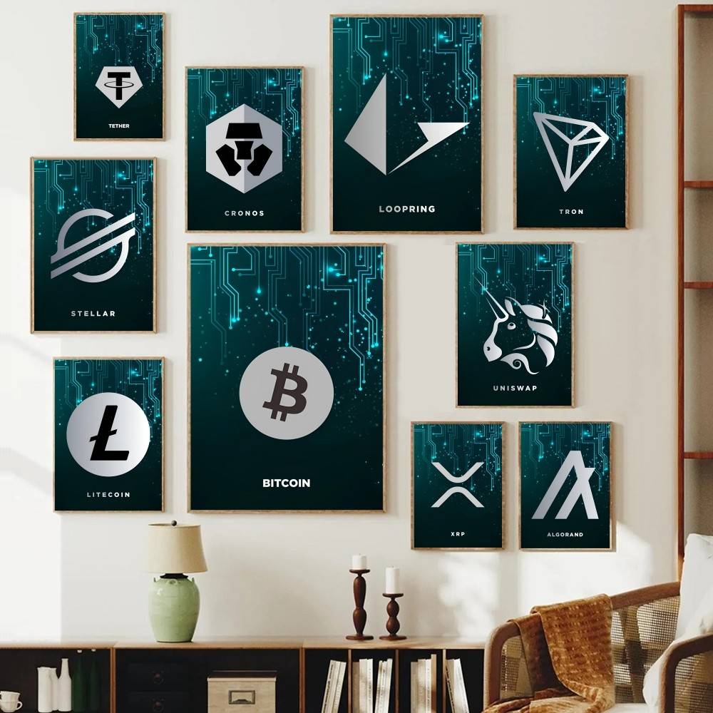 Tech Circuit Crypto Symbol Pos - огляд і ціна Office Print Tech