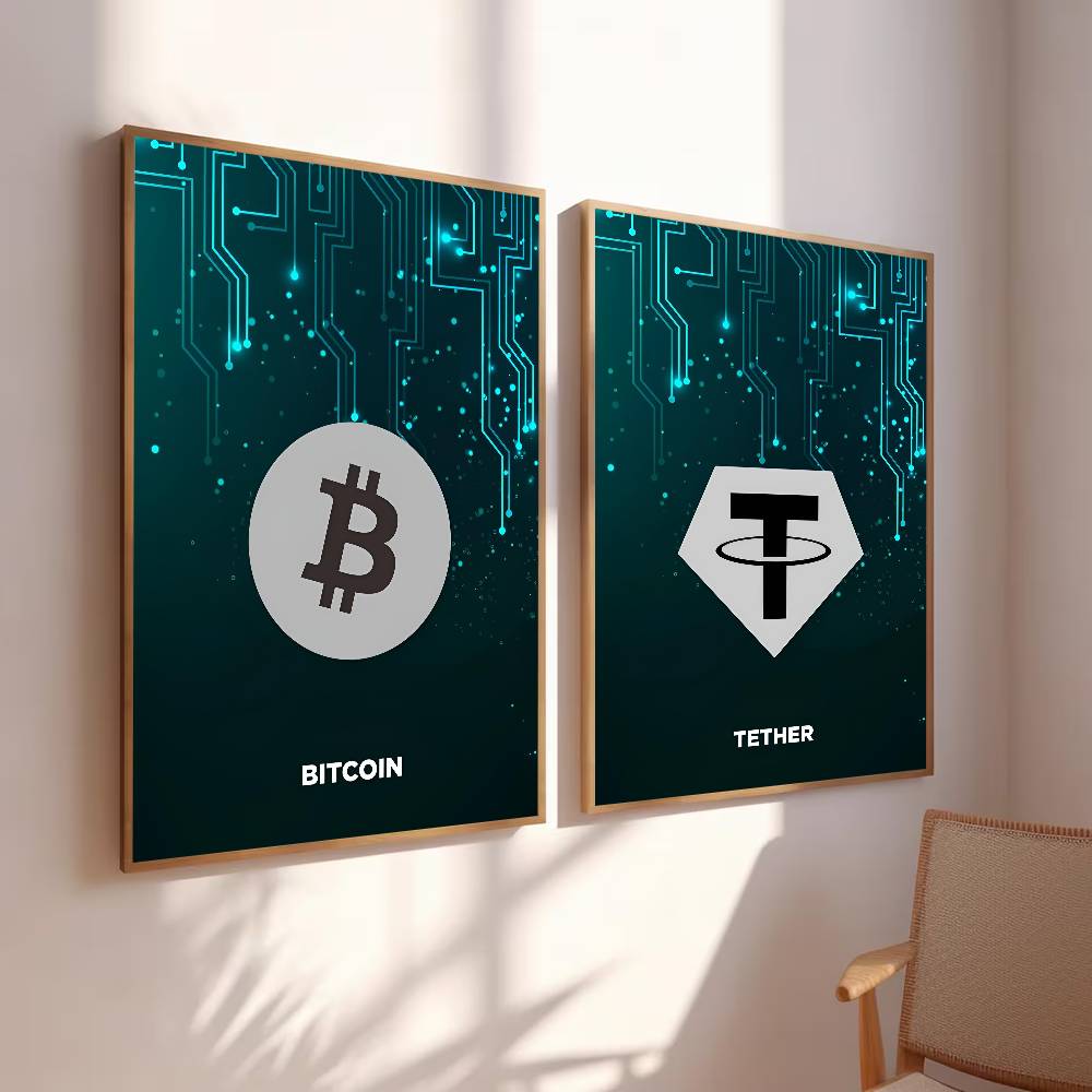 Tech Circuit Crypto Symbol Pos - огляд і ціна Office Print Tech
