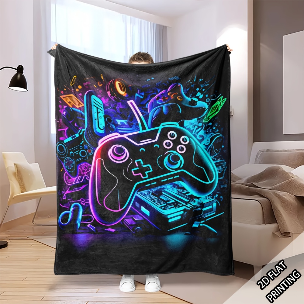 Vibrant Gamepad Tech Art Throw - огляд і ціна Office Print Tech