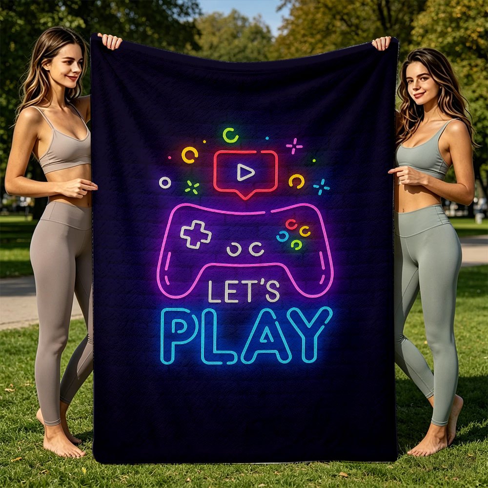 Vibrant Gamepad Tech Art Throw - огляд і ціна Office Print Tech