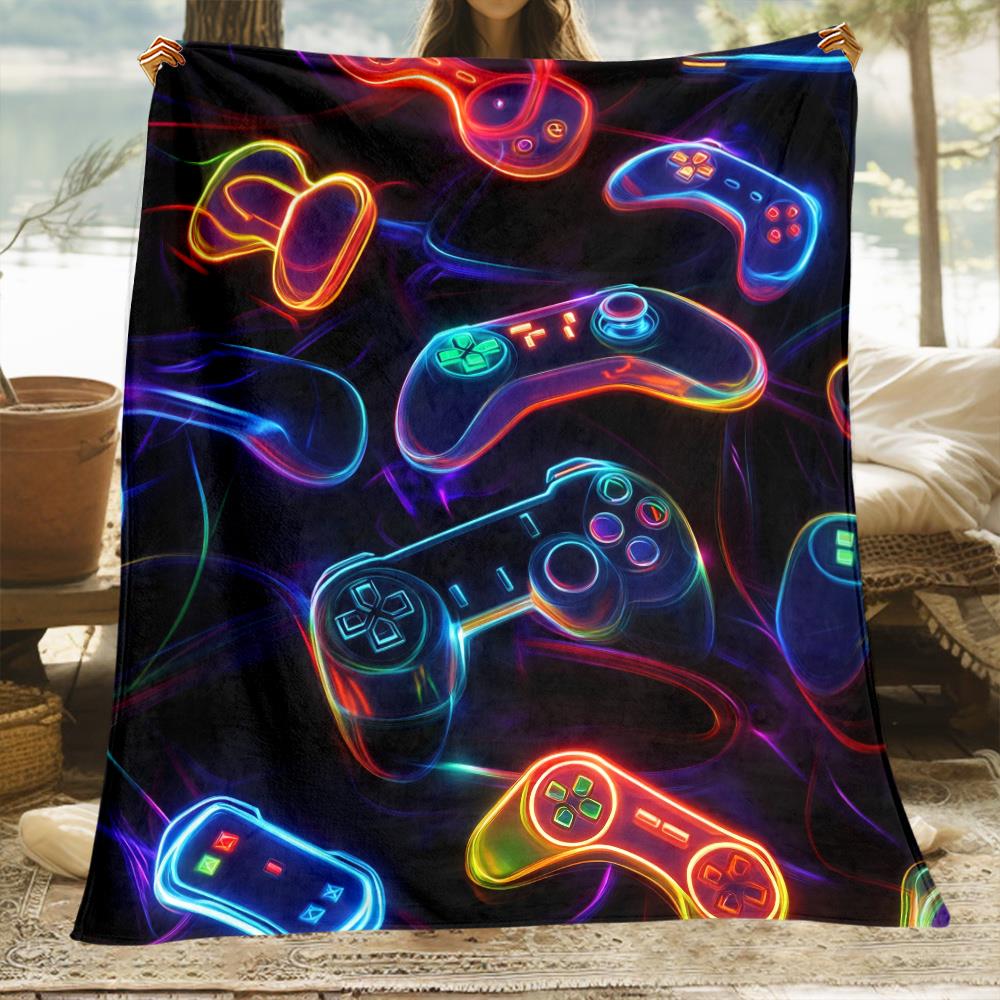 Vibrant Gamepad Tech Art Throw - огляд і ціна Office Print Tech