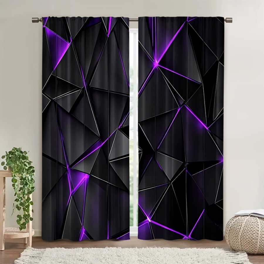 2PCS Digital Printed  Curtains - огляд і ціна Office Print Tech