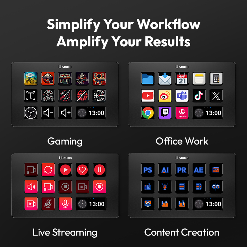 D200 Stream Deck Keyboard 13 L - огляд і ціна Office Youtuber