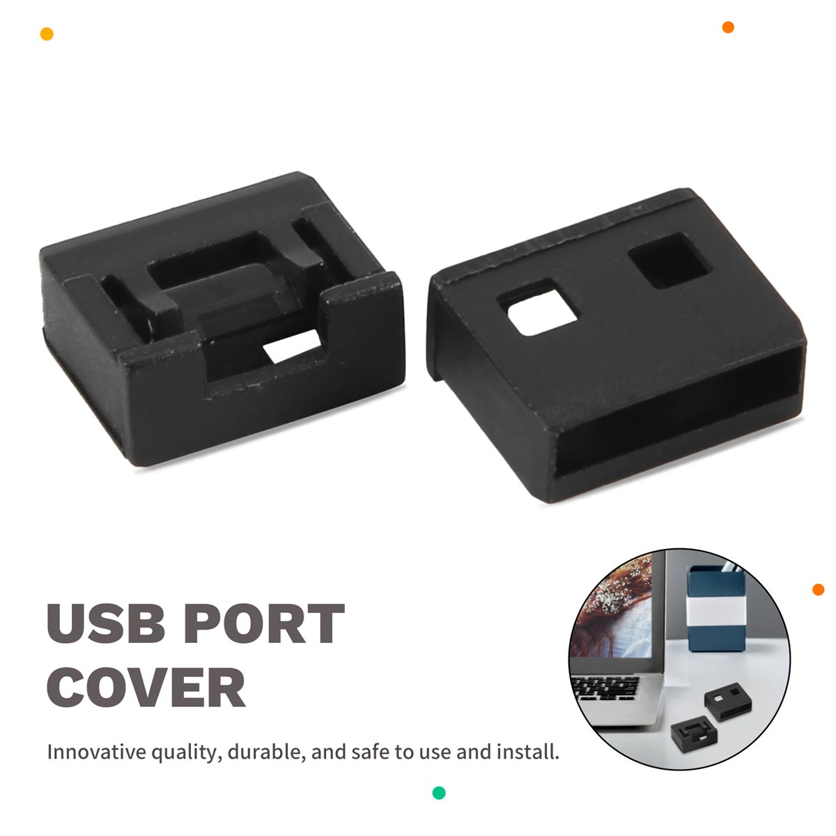 HAPPY DIAN!10Pcs USB Dust Plug - огляд і ціна Pc Security Lock
