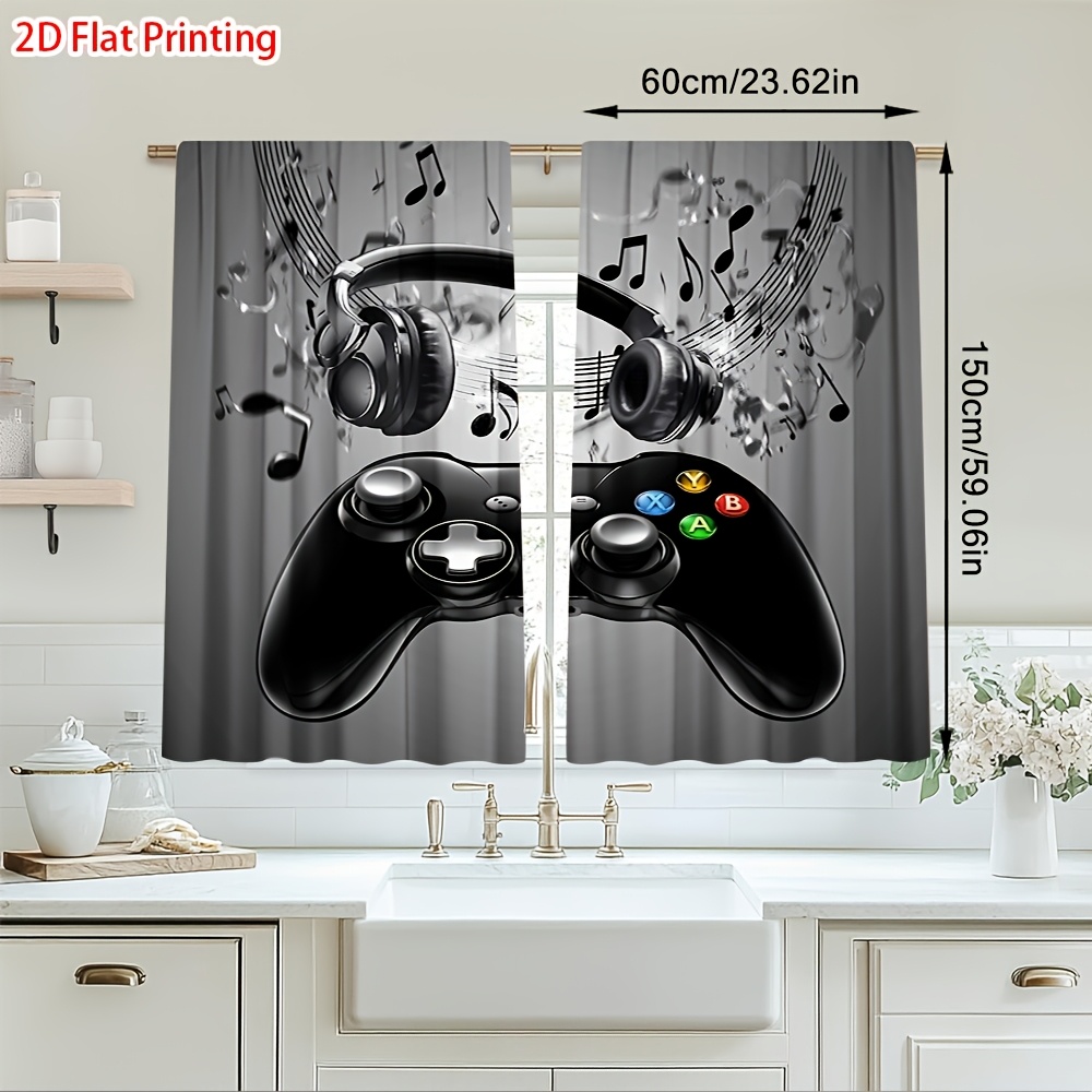 2pcs Game Controller Curtains  - огляд і ціна Office Print Tech