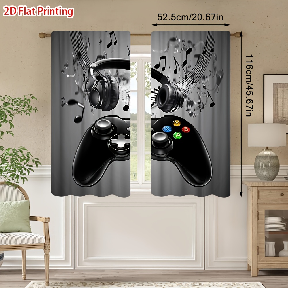 2pcs Game Controller Curtains  - огляд і ціна Office Print Tech